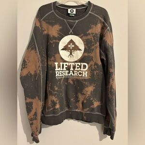 Brown and gray tie dye sweatshirt